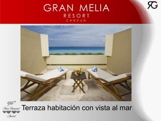 Terraza habitación con vista al mar
 