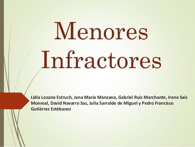 Menores infractores