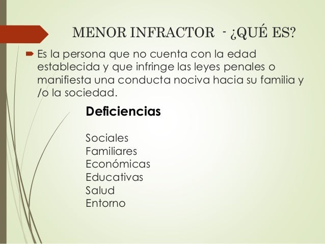Menores infractores
