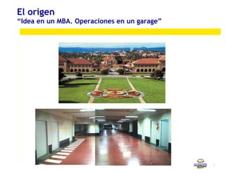 El origen “Idea en un MBA. Operaciones en un garage” 