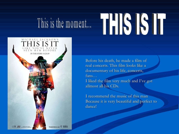 Presentation of Michael Jackson
