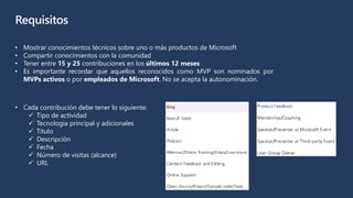 El camino a convertirse en Microsoft MVP | PPTX