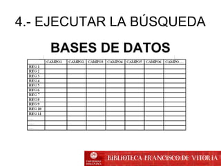 BASES DE DATOS
4.- EJECUTAR LA BÚSQUEDA
 