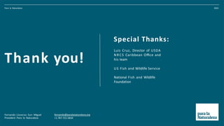 Para La Naturaleza - Monday Conservation Forum