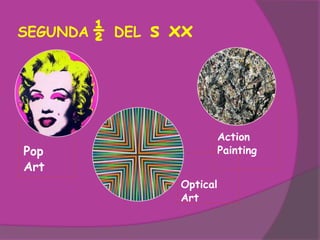 SEGUNDA ½ DEL   s xx




                        Action
Pop                     Painting
Art
                  Optical
                  Art
 