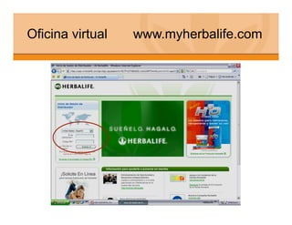 Oficina virtual   www.myherbalife.com
 