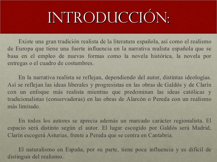 Presentación novela realista