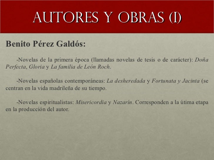 Presentación novela realista