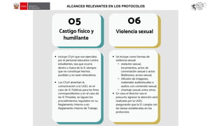 ALCANCES RELEVANTES EN LOS PROTOCOLOS
 