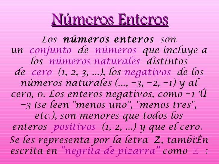 Presentación numeros enteros (informatica)