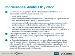 Observatorio GECE. Presentación Análisis 1/2022. Alejandro Escribá