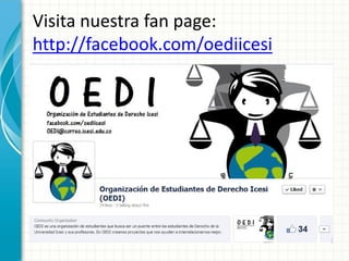 Visita nuestra fan page:
http://facebook.com/oediicesi
 