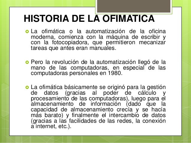 Presentación ofimatica