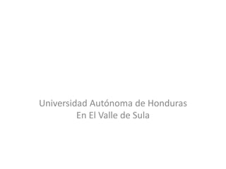 Universidad Autónoma de Honduras
En El Valle de Sula
 