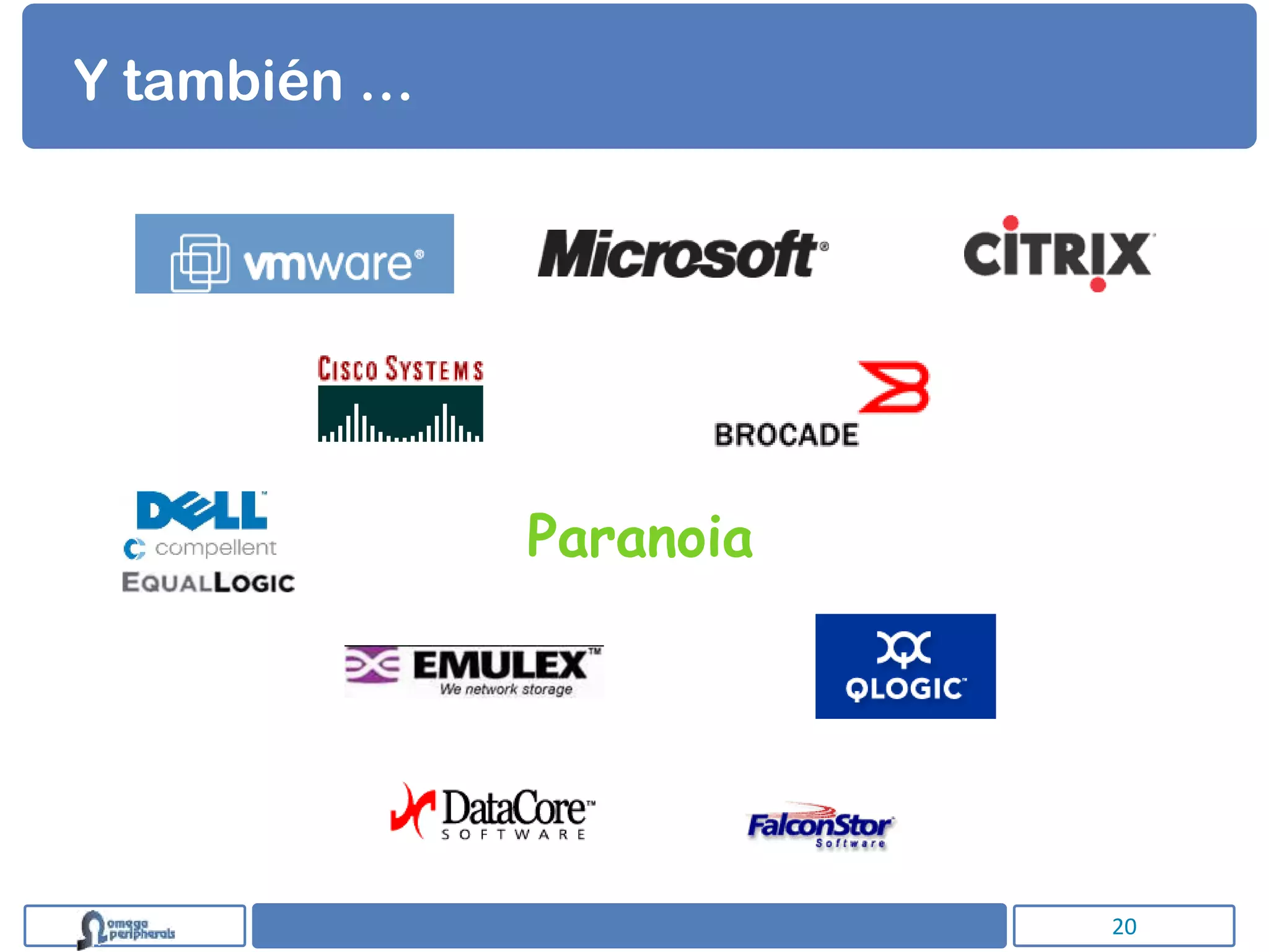 Y también …




              Paranoia




                         20
 