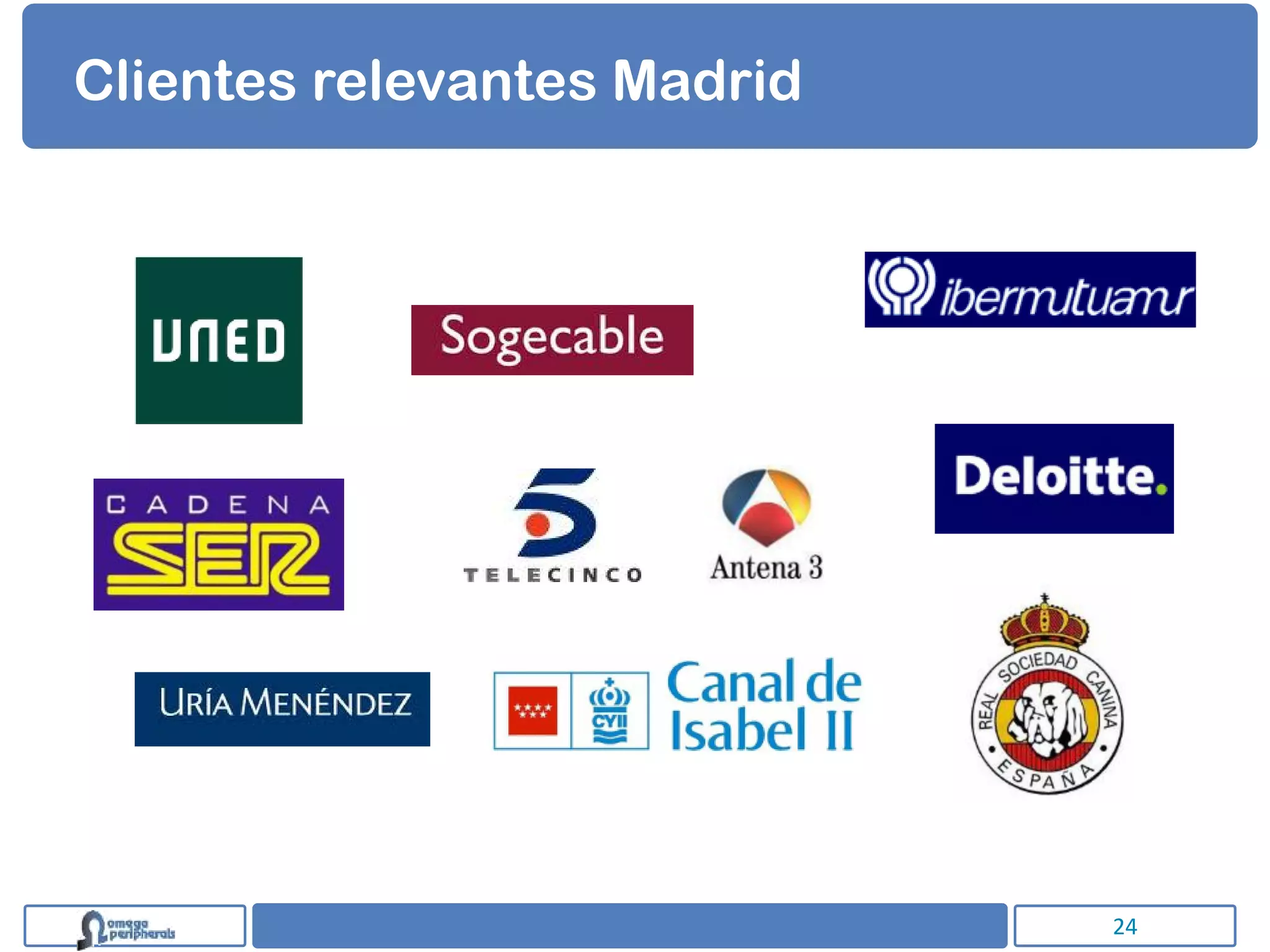 Clientes relevantes Madrid




                             24
 