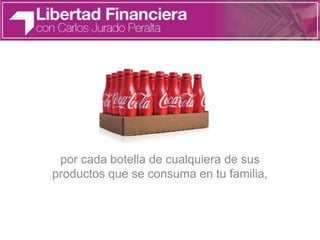 por cada botella de cualquiera de sus
productos que se consuma en tu familia,
 