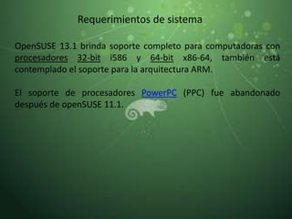 Presentación open suse | PPTX