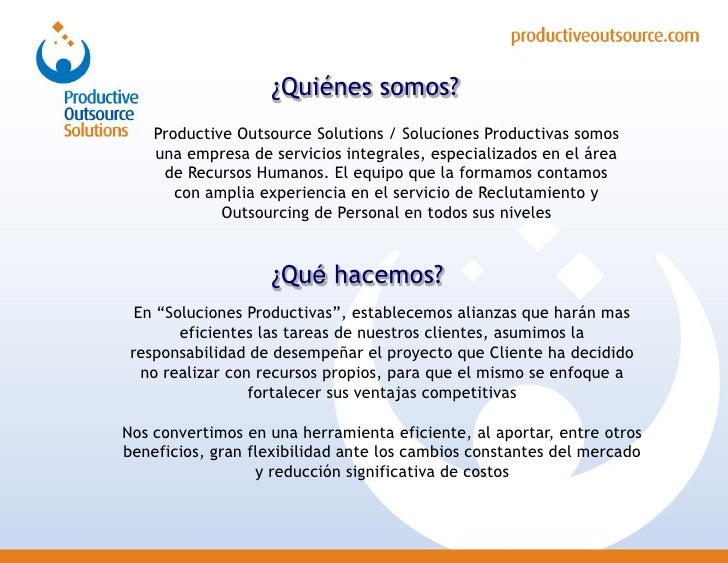 Outsourcing De Personal