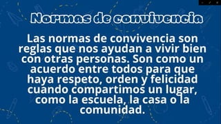 Elaboración y Reflexión sobre Normas de Convivencia en el Aula para ...