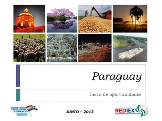 Paraguay
Tierra de oportunidades

JUNIO - 2013

 