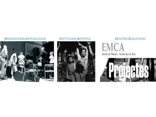 ORGANIZACIÓN ESPECIALIZADA   INSTITUCIÓN ARTÍSTICA   CENTROS EDUCATIVOS
 