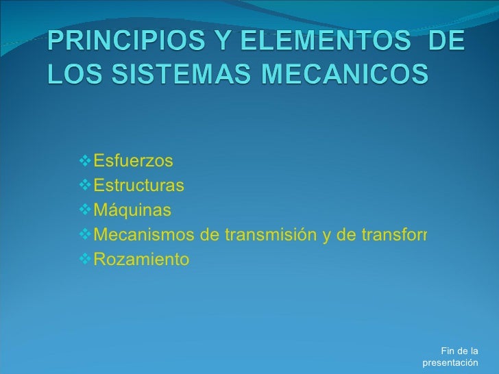 Sistemas mecánicos formulas