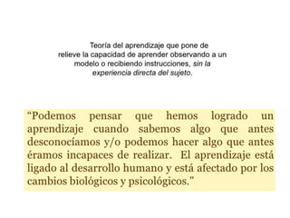 AprendizajeVicario  Modelar Albert Bandura