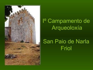 Iº Campamento de Arqueoloxía San Paio de Narla Friol 