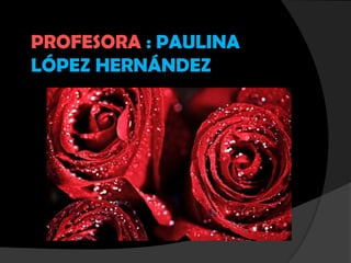 PROFESORA : PAULINA
LÓPEZ HERNÁNDEZ
 