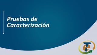Pruebas de
Caracterización
 