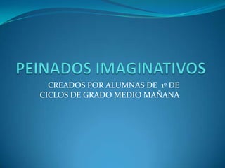 PEINADOS IMAGINATIVOS CREADOS POR ALUMNAS DE  1º DE CICLOS DE GRADO MEDIO MAÑANA 