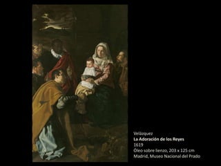 El paisaje que sirve de fondo a la escena es de gran luminosidad y relaciona esta obra con el clasicismo barroco, pero el tratamiento del tema es naturalista, ya que Jacob se asemeja a un arriero de la época que hace un alto en el camino para descansar.José de RiberaEl sueño de Jacob