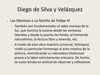 Los elementos de naturaleza muerta del primer plano sorprenden por su extraordinario verismo, con una magnífica representación de los brillos, colores y texturas de los materiales con que están hechos, ya sean de vidrio, cerámica o metal. Lo mismo ocurre con las figuras, tanto en sus rostros y manos como en sus prendas de vestir, de perfecto modelado.Diego de Silva y VelázquezVieja friendo huevos