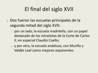 En ella se combinan partes de dibujo muy preciso y bien definido, como la jarra o la botella de vidrio de la parte inferior, con otras en las que prima la mancha de color, como los elementos paisajísticos o las figuras en penumbra de los extremos superior derecho e inferior izquierdo 