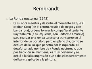 El tratamiento de los motivos era clasicista,en composiciones muy dinámicas y espectaculares que trataban de aturdir al espectador, admirado ante la grandeza del comitente de la obra (la Iglesia o la monarquía). Pietro da CortonaPietro da Cortona (1596-1669) fue el primer representante del barroco decorativo. Entre 1633 y 1639 realizó, por encargo del papa Urbano VIII, la decoración al fresco de la bóveda del gran salón del Palacio Barberini.
