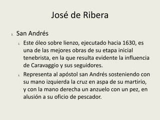 Luz ambiental que difumina las formas y envuelve las escenas. Pedro Pablo RubensDe imaginación desbordante, sus composiciones destacan por su barroquismo vital y sin freno, el movimiento y dinamismo extraordinario, el dominio de los colores cálidos, las formas gruesas y redondas, la pincelada suelta, etc. Pedro Pablo RubensAdoración de los Reyes Magos (1609)