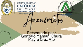 Presentado por :
Gonzalo Mamani Chura
Mayra Cruz Ato
 