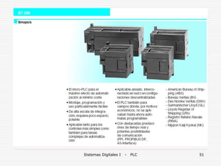 Sistemas Digitales I - PLC 51
 