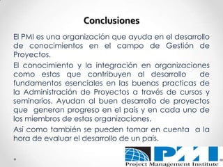 Presentación PMI | PPTX