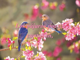 Los pájaros poesía
cantaban,
 