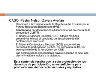 •

CASO: Pastor Nelson Zavala Avellán
•
•

•

•

•

Candidato a la Presidencia de la República del Ecuador por el
Partido ...