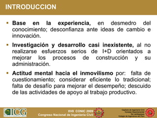 Planificación y Control de Proyectos de Construcción | PPT
