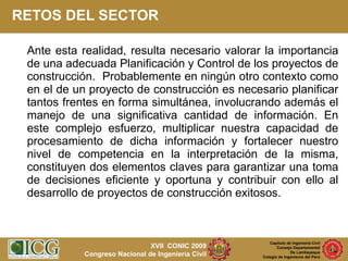 Planificación y Control de Proyectos de Construcción | PPT