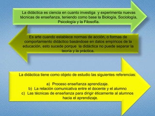 La buena técnica docente procura plantear estos cincos
componentes básicos de la situación Didáctica en razón de las
reali...