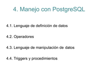 Principales características de PostgreSQL | PPT