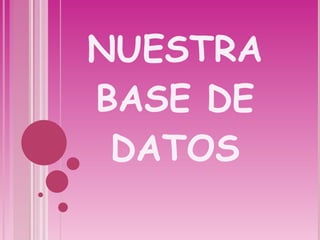 NUESTRA BASE DE DATOS 