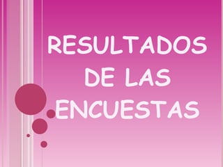 RESULTADOS DE LAS ENCUESTAS 
