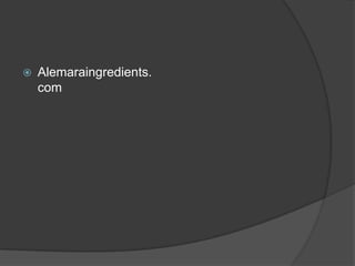 Alemaraingredients.com