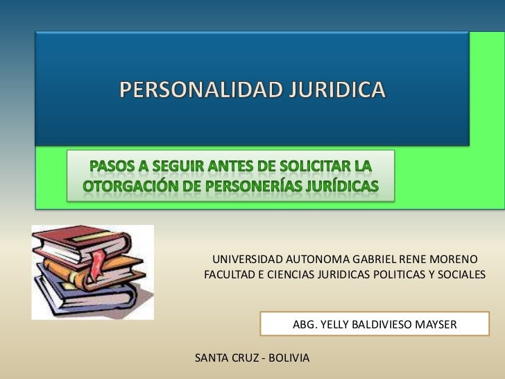 PERSONALIDAD JURIDICA. PASOS